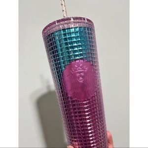 Ombré grid Starbucks tumbler